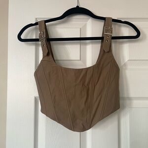 Corset top with buckled straps